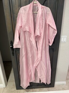 Light Pink Women's Sheer Duster Robe XL Brand New